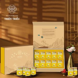 Hộp Quà TặngYến sào cao cấp Thiên Triều có đường GOLD (hộp 10 lọ) 22%